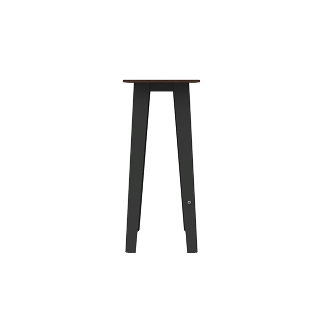 Top Selim stool with metal footrest / HPL inclined feet - anthracite 7016 / clearhence