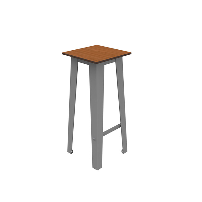 Top Selim stool with metal footrest / HPL inclined feet - anthracite 7016 / clearhence