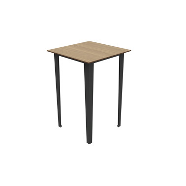 HIGH TABLE 2 PLACES SELIM IN METAL / HPL HEAR RIGHT RIGHTS - anthracite 7016 / clear chene
