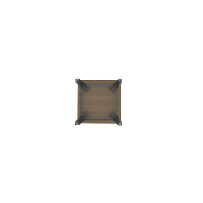 HIGH TABLE 2 PLACES SELIM IN METAL / HPL HEAR RIGHT RIGHTS - anthracite 7016 / clear chene