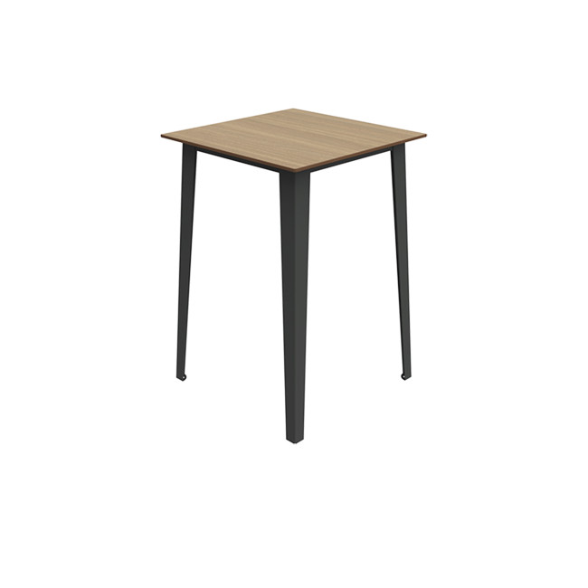 High Table 2 Seater Metal Selim / HPL Inclined Foots with ankle - anthracite 7016 / clear chene