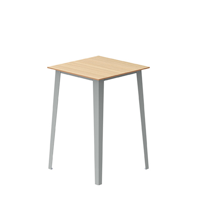 High Table 2 Seater Metal Selim / HPL Inclined Foots with ankle - anthracite 7016 / clear chene