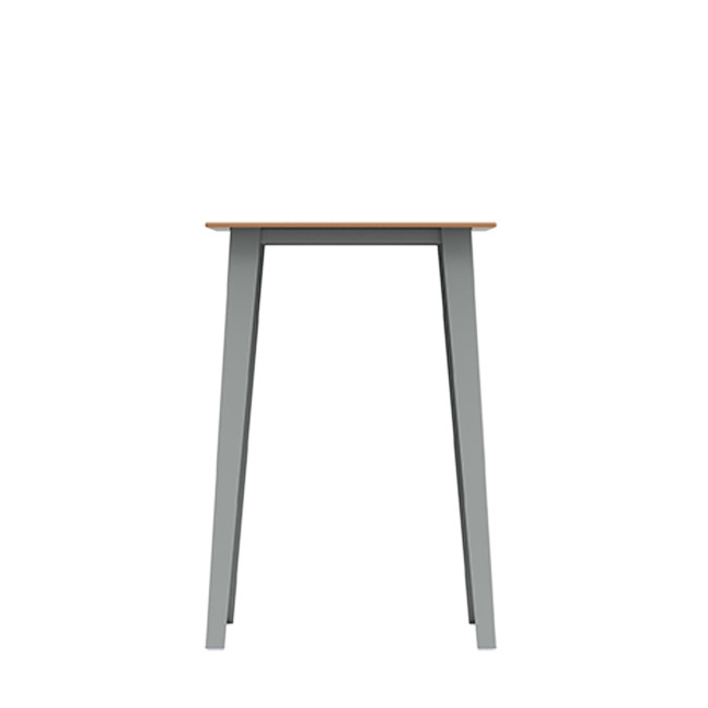 High Table 2 Seater Metal Selim / HPL Inclined Foots with ankle - anthracite 7016 / clear chene