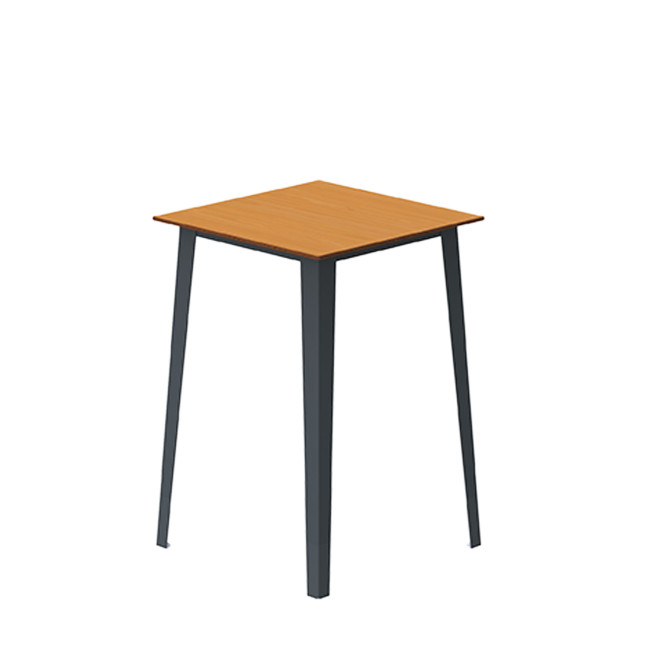 High Table 2 Seater Metal Selim / HPL Inclined Foots with ankle - anthracite 7016 / clear chene