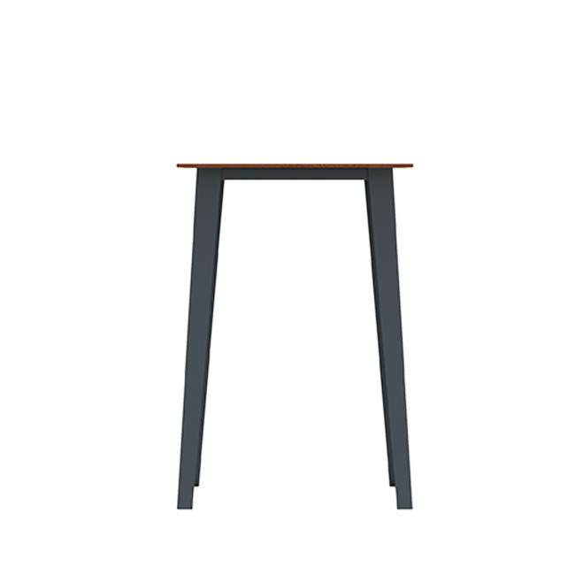 High Table 2 Seater Metal Selim / HPL Inclined Foots with ankle - anthracite 7016 / clear chene