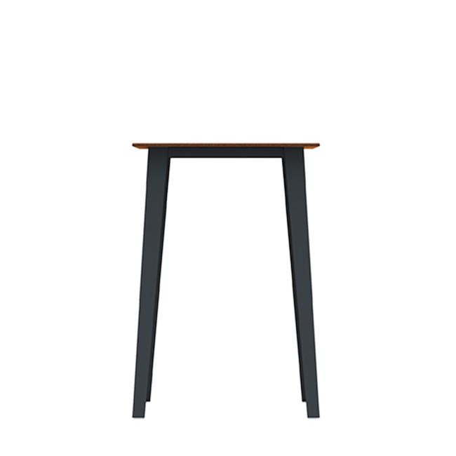 High Table 2 Seater Metal Selim / HPL Inclined Foots with ankle - anthracite 7016 / clear chene