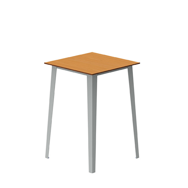 High Table 2 Seater Metal Selim / HPL Inclined Foots with ankle - anthracite 7016 / clear chene
