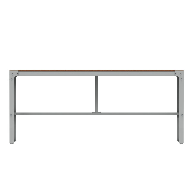 Tall Boldo Metal / HPL with Footrest - 4Places - Anthracite 7016 / Clear Chene