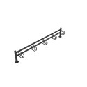 RACK À VÉLO EN MÉTAL À CHEVILLER - 5 PLACES