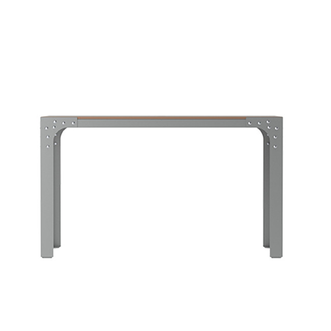 Rectangle Table Boldo Metal / HPL Help + Parasol Hole - 4places - anthracite 7016 / clear chene