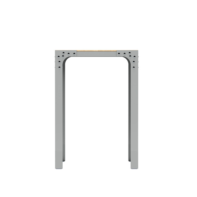 Metal Boldo High Square Table / HPL HPL Tailler - 4places - anthracite 7016 / cheen clear