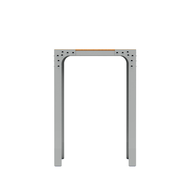 Metal Boldo High Square Table / HPL HPL Tailler - 4places - anthracite 7016 / cheen clear