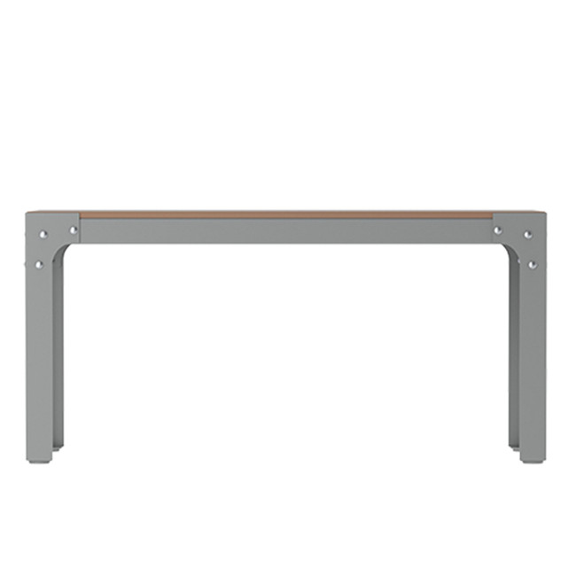 Metal Boldo Bank / HPL - 2places - anthracite 7016 / clear chene