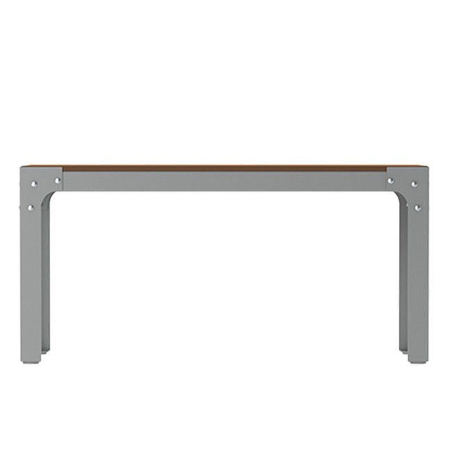 Metal Boldo Bank / HPL - 2places - anthracite 7016 / clear chene