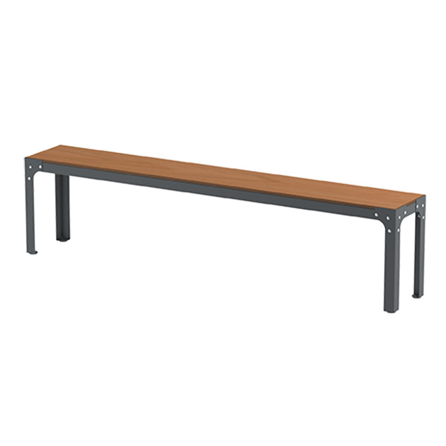 Boldo metal / HPL - 4places - anthracite 7016 / clear chene