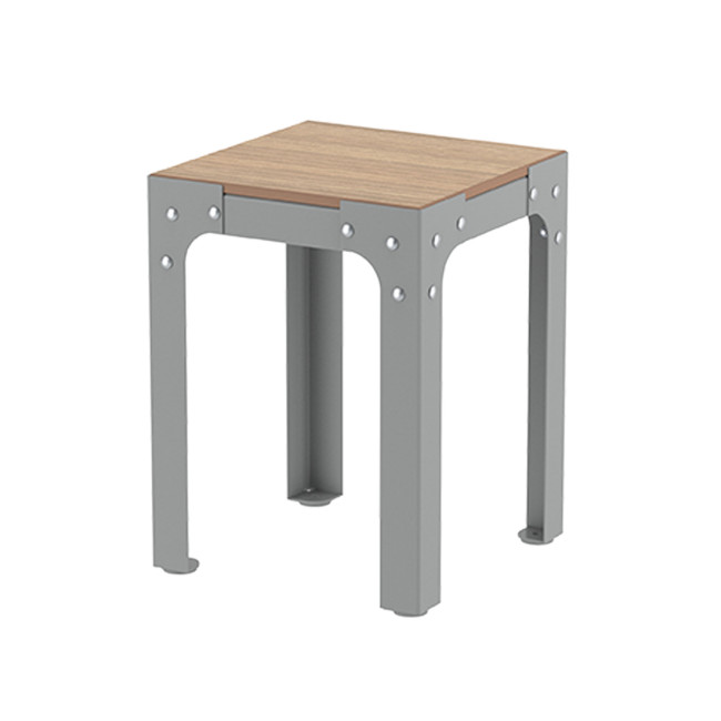 Metal Boldo Stool / HPL - 1place - clear anthracite 7016 / cheen