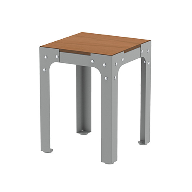 Metal Boldo Stool / HPL - 1place - clear anthracite 7016 / cheen