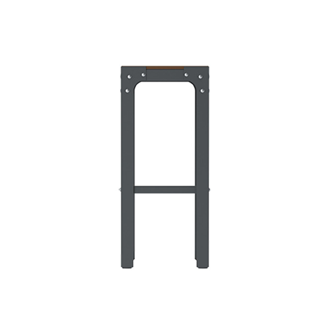 Top Stool Boldo Metal / HPL with Footrest - 1Place - Anthracite 7016 / Clear Chene