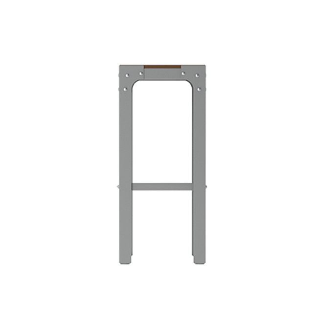 Top Stool Boldo Metal / HPL with Footrest - 1Place - Anthracite 7016 / Clear Chene