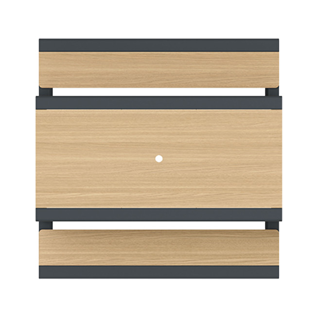 Rectangle Table + Built-in Banquettes 6 Places ACCI Metal / HPL HPL + PARASH Hole - Anthracite 7016 / CHEEN CLAI