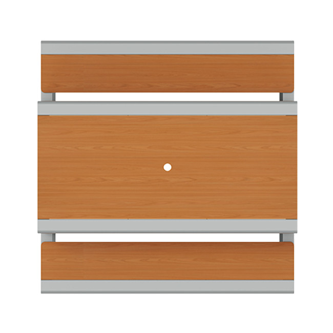 Rectangle Table + Built-in Banquettes 6 Places ACCI Metal / HPL HPL + PARASH Hole - Anthracite 7016 / CHEEN CLAI