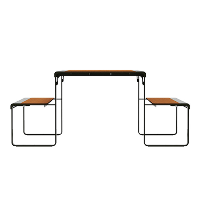 Rectangle Table + Built-in Banquettes 6 Places ACCI Metal / HPL HPL + PARASH Hole - Anthracite 7016 / CHEEN CLAI