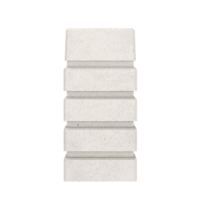 Ashtray 1.5L insolated concrete / Stainless steel - white sandblasted