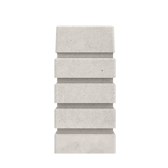 Ashtray 1.5L insolated concrete / Stainless steel - white sandblasted