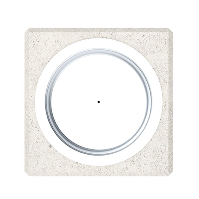 Ashtray 1.5L insolated concrete / Stainless steel - white sandblasted