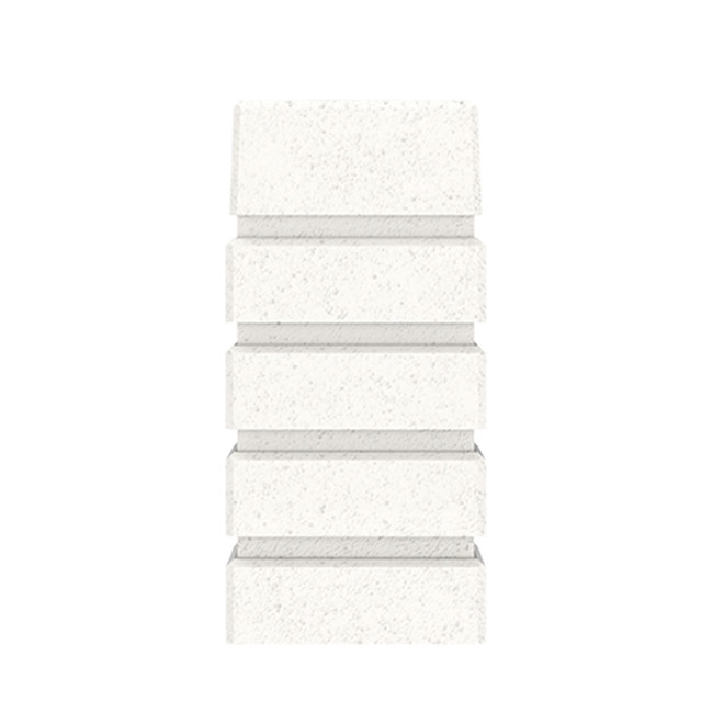 Ashtray 1.5L insolated concrete / Stainless steel - white sandblasted