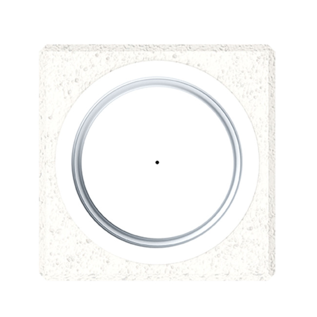 Ashtray 1.5L insolated concrete / Stainless steel - white sandblasted