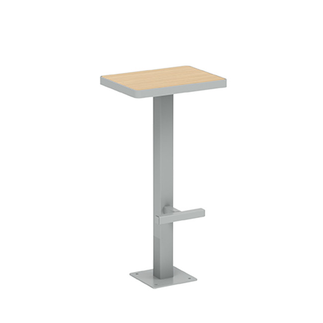 Top stool 1 place orpine metal / HPL - anthracite 7016 / clear chene