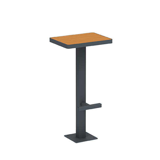 Top stool 1 place orpine metal / HPL - anthracite 7016 / clear chene