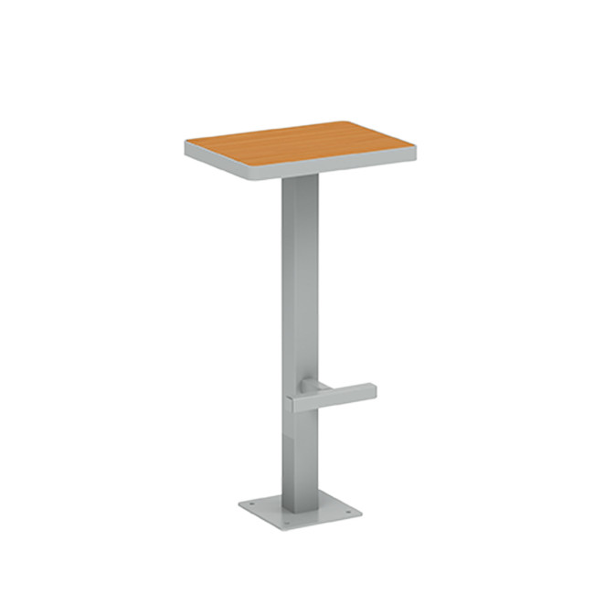 Top stool 1 place orpine metal / HPL - anthracite 7016 / clear chene