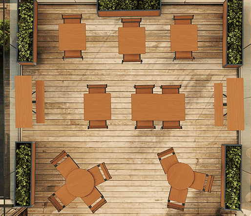 mobilier extérieur sécurisé