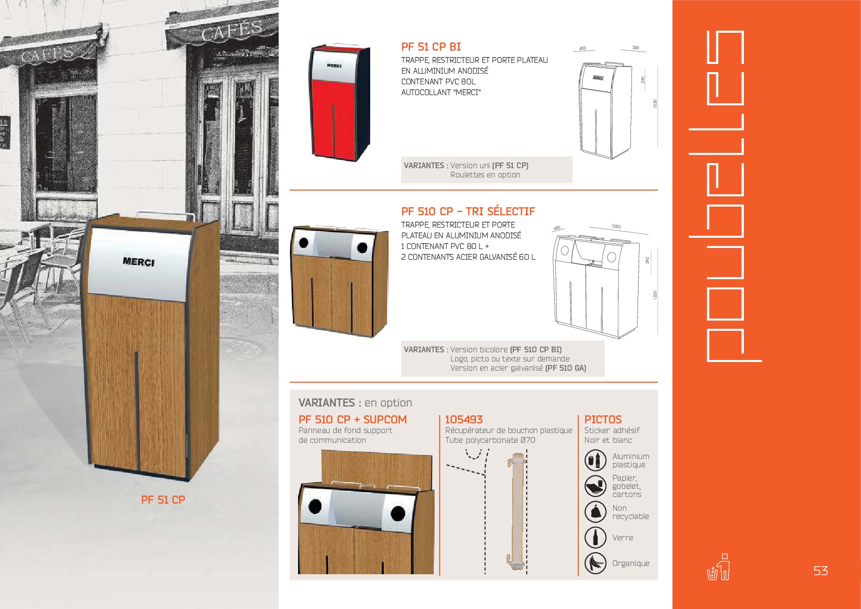 Poubelles et cendriers